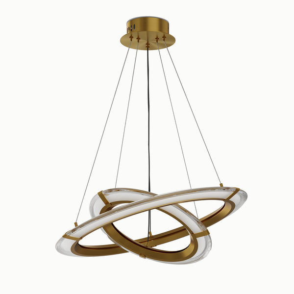 Modern Minimalist Ring Led 2-Circle Chandelier
