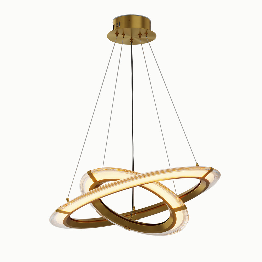Modern Minimalist Ring Led 2-Circle Chandelier