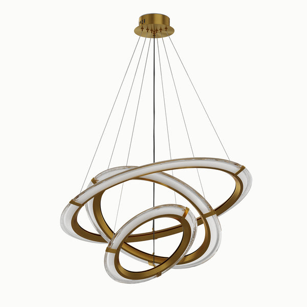 Modern Minimalist Ring Led 3-Circle Chandelier