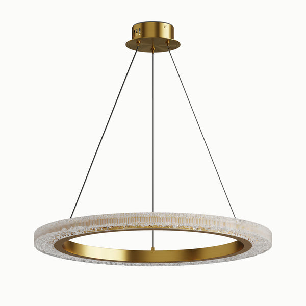 Modern Minimalist Drawn Led Dimmable Ring Acrylic Chandelier