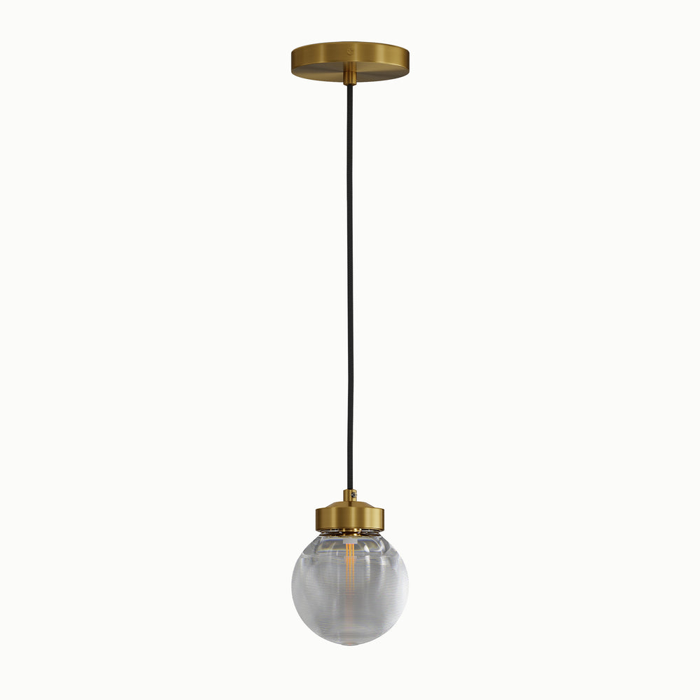 Brass Glass Grain Single Ball Island Pendant Light
