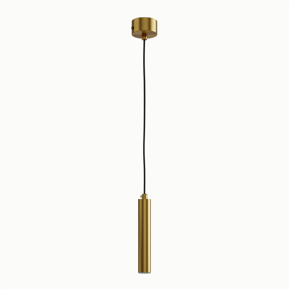 Simple Tube Brass Island Spotlight Pendant Light