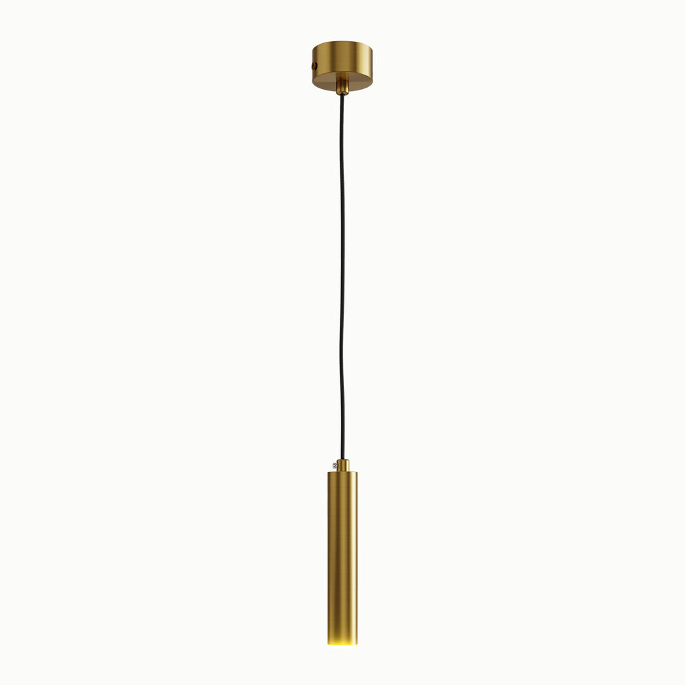 Simple Tube Brass Island Spotlight Pendant Light