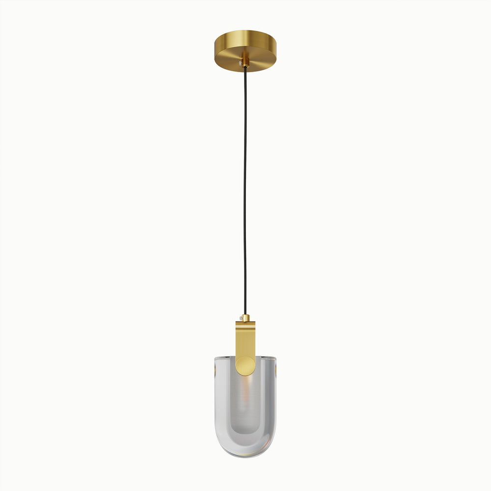 Brass Hanging Drip Shaped Single Head Crystal Pendant Light