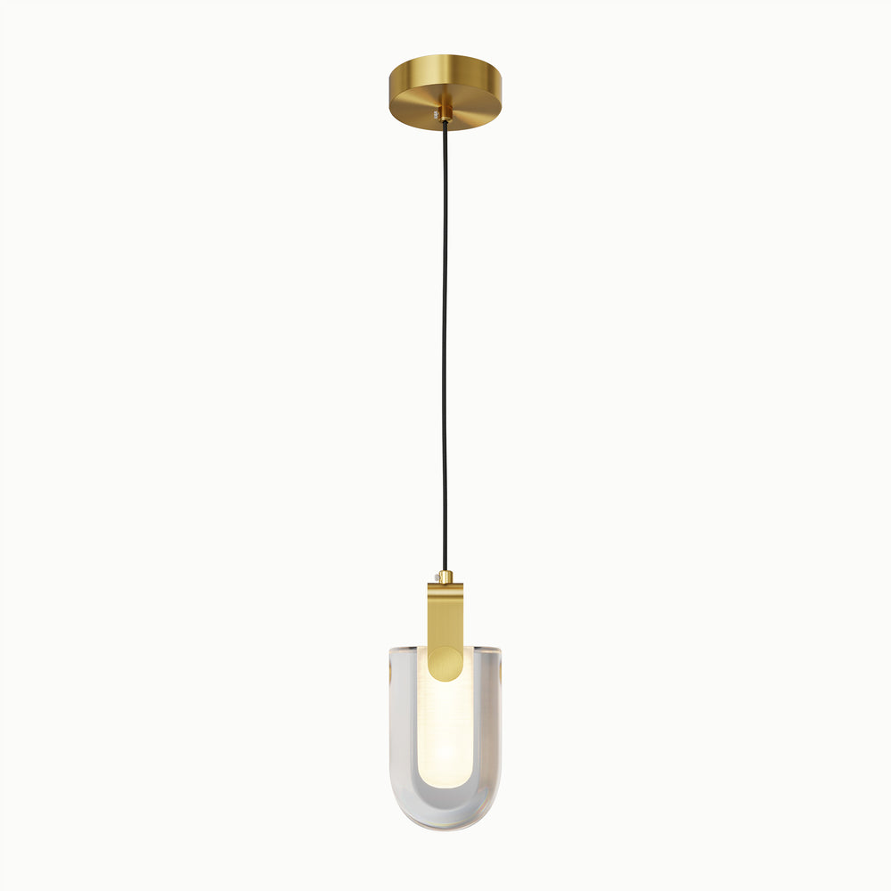 Brass Hanging Drip Shaped Single Head Crystal Pendant Light
