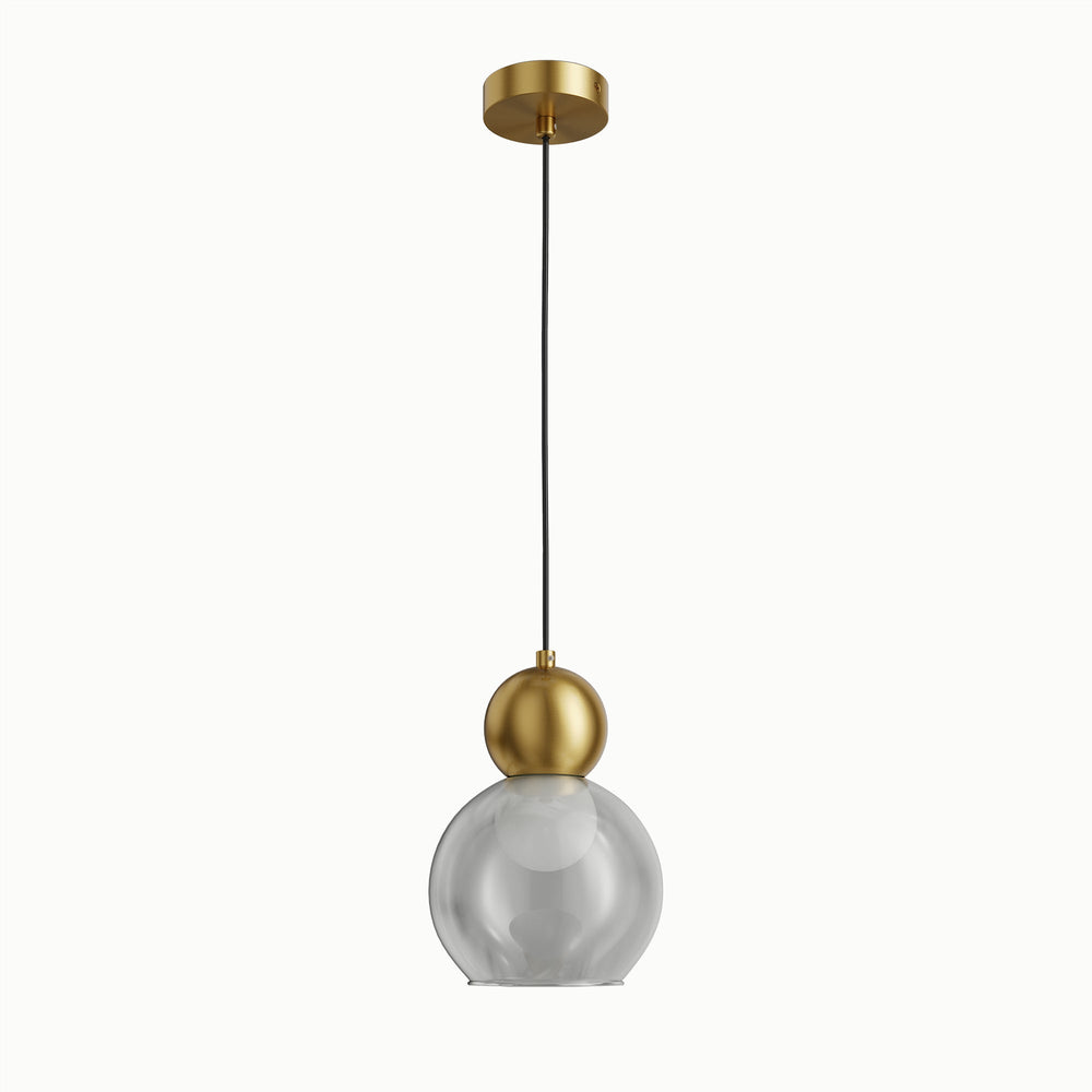 Brass Gourd Single Head Glass Pendant Light